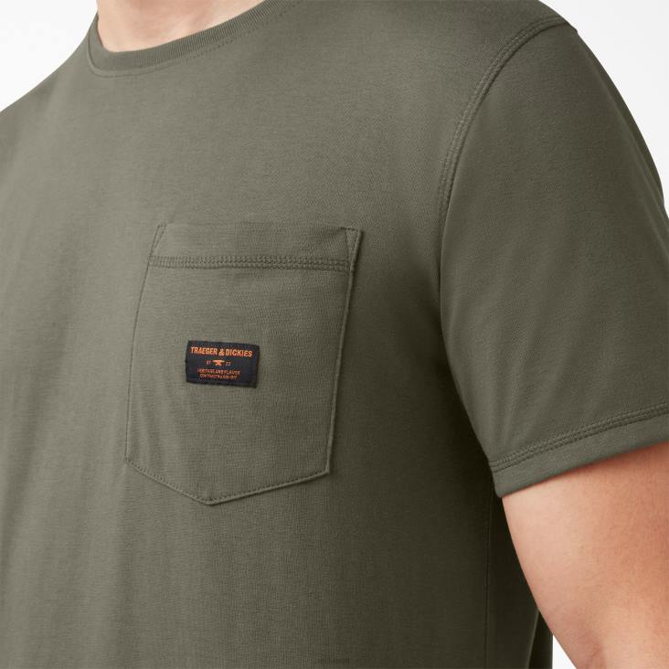 Heren Dickies traeger ultieme grillt-shirt mosgroen (ms) kleding 6F0X595