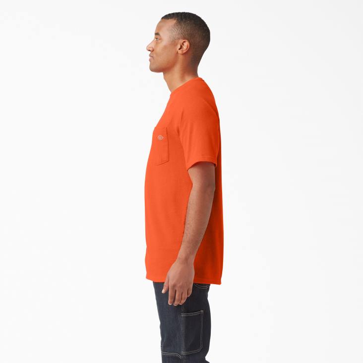 Heren Dickies verkoelend T-shirt met korte mouwen fel oranje (bod) kleding 6F0X537