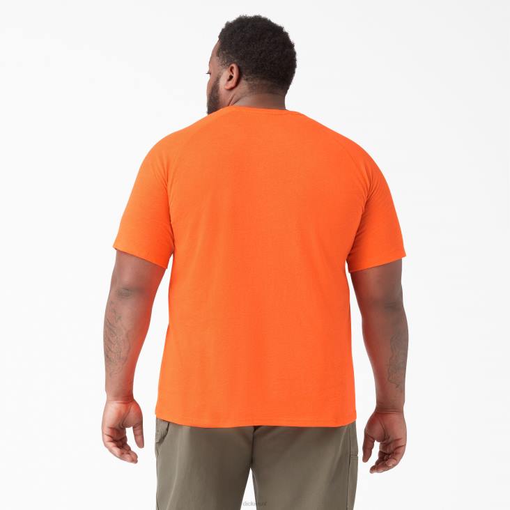 Heren Dickies verkoelend T-shirt met korte mouwen fel oranje (bod) kleding 6F0X537
