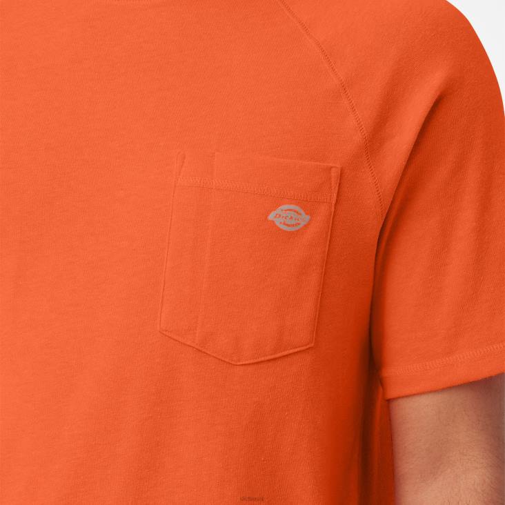 Heren Dickies verkoelend T-shirt met korte mouwen fel oranje (bod) kleding 6F0X537