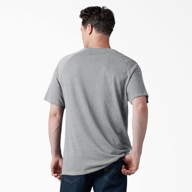 Heren Dickies verkoelend T-shirt met korte mouwen grijs gespikkeld (hg) kleding 6F0X546