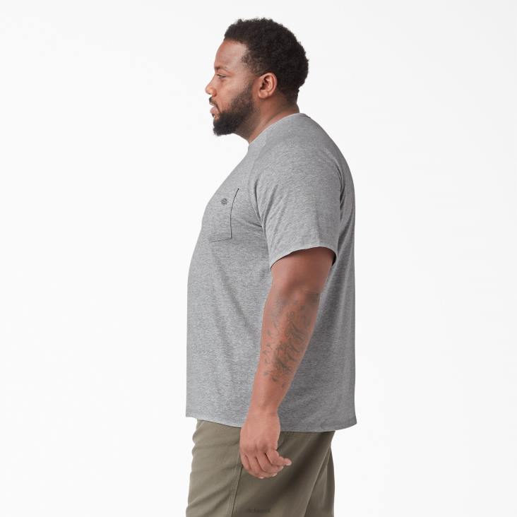 Heren Dickies verkoelend T-shirt met korte mouwen grijs gespikkeld (hg) kleding 6F0X546