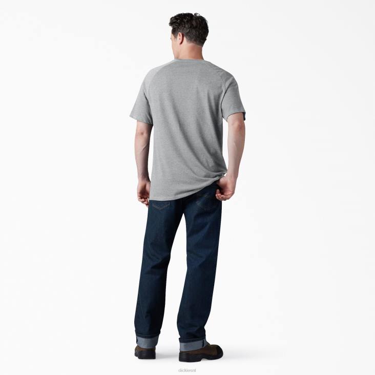 Heren Dickies verkoelend T-shirt met korte mouwen grijs gespikkeld (hg) kleding 6F0X546