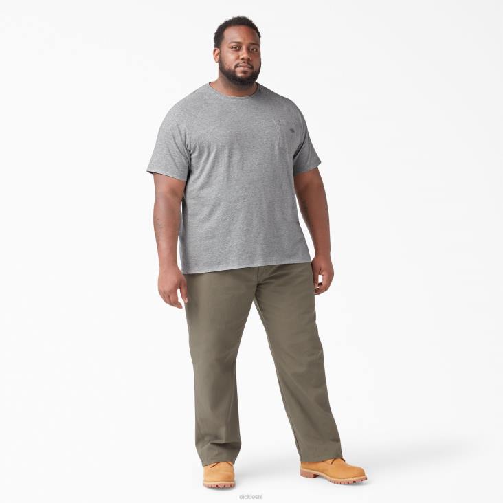 Heren Dickies verkoelend T-shirt met korte mouwen grijs gespikkeld (hg) kleding 6F0X546