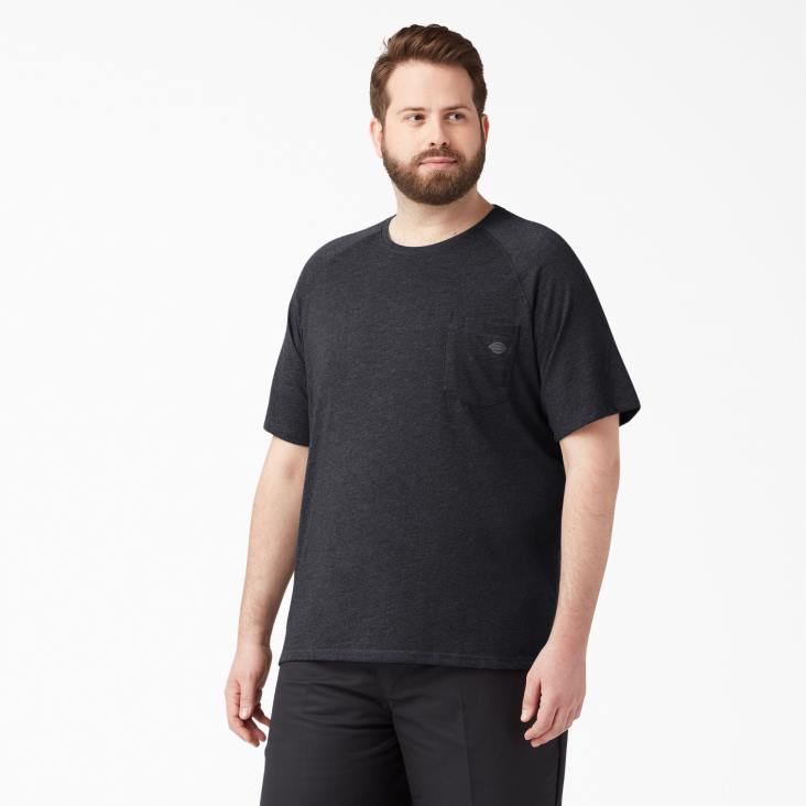 Heren Dickies verkoelend T-shirt met korte mouwen heide zwart (kbh) kleding 6F0X548