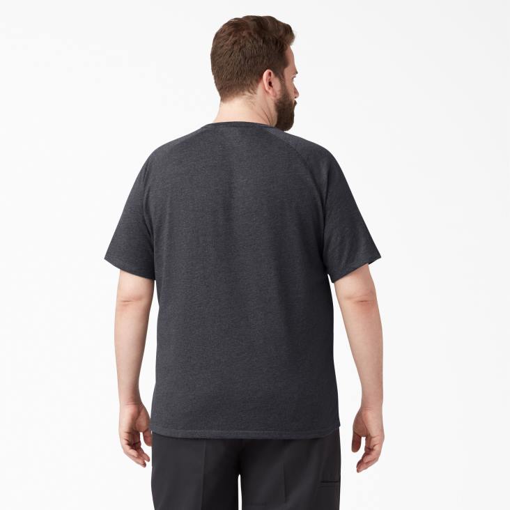 Heren Dickies verkoelend T-shirt met korte mouwen heide zwart (kbh) kleding 6F0X548