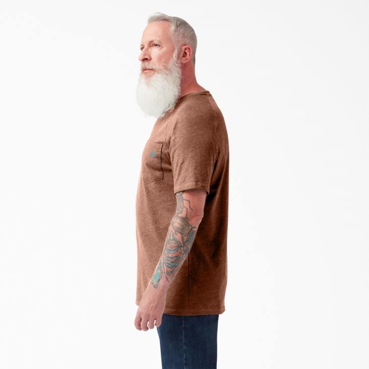 Heren Dickies verkoelend T-shirt met korte mouwen kurk single dye heather (c2k) kleding 6F0X541