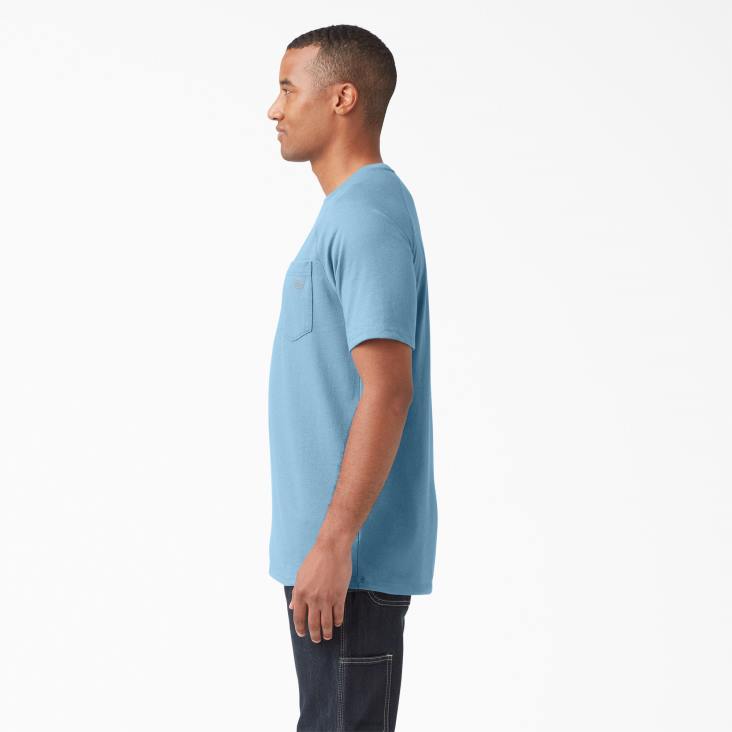 Heren Dickies verkoelend T-shirt met korte mouwen stoffig blauw (dl) kleding 6F0X542