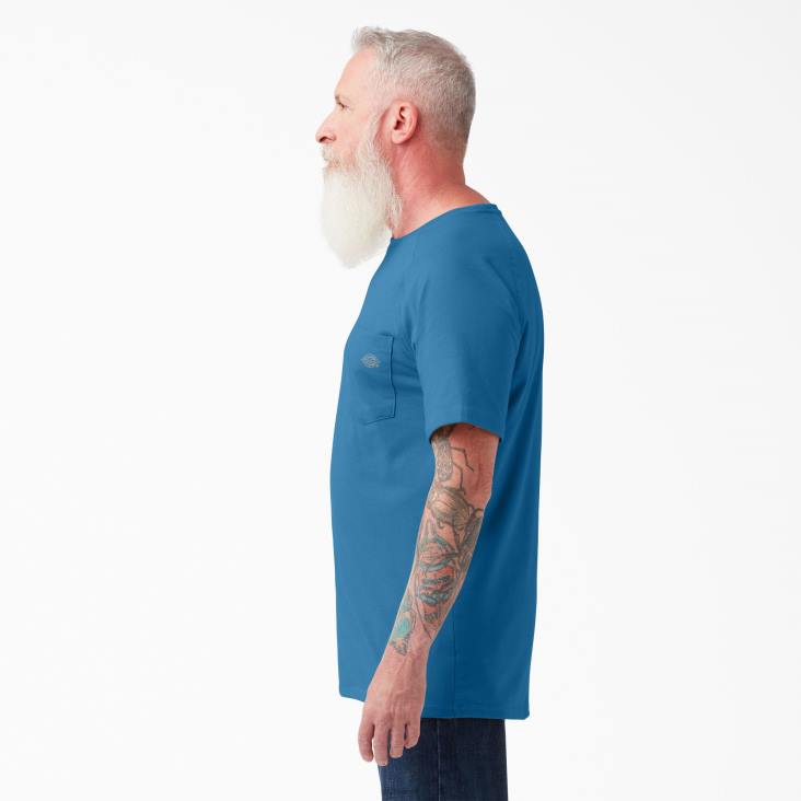 Heren Dickies verkoelend T-shirt met korte mouwen vallarta blauw (v2b) kleding 6F0X554