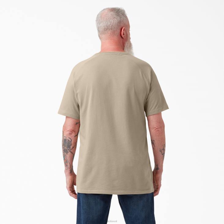 Heren Dickies verkoelend T-shirt met korte mouwen woestijnzand (ds) kleding 6F0X544