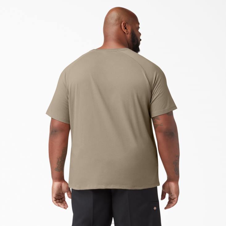Heren Dickies verkoelend T-shirt met korte mouwen woestijnzand (ds) kleding 6F0X544