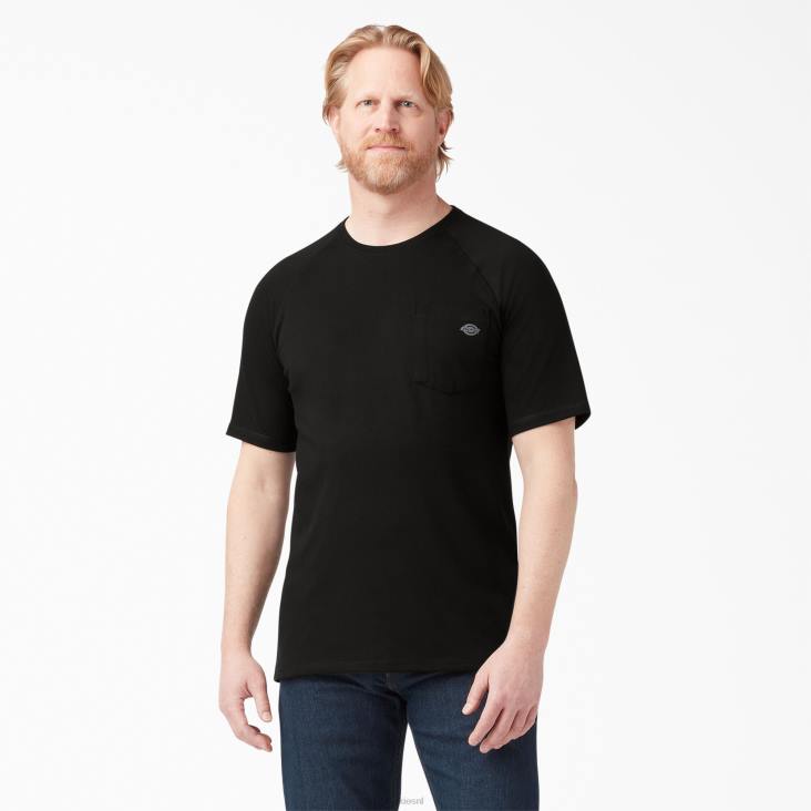 Heren Dickies verkoelend T-shirt met korte mouwen zwart (bk) kleding 6F0X536