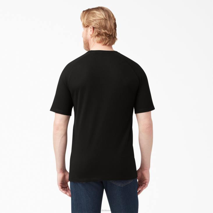 Heren Dickies verkoelend T-shirt met korte mouwen zwart (bk) kleding 6F0X536