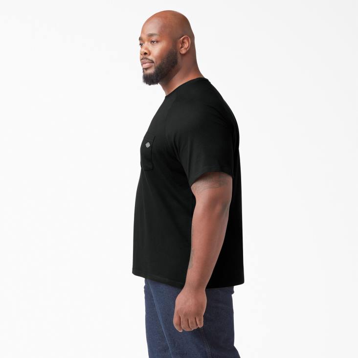 Heren Dickies verkoelend T-shirt met korte mouwen zwart (bk) kleding 6F0X536