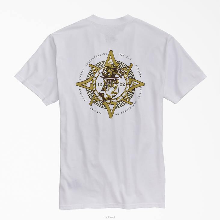 Heren Dickies vincent alvarez grafisch t-shirt wit (wh) kleding 6F0X913