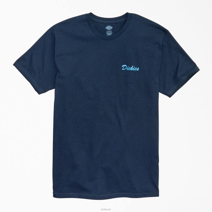 Heren Dickies voel me beter op het werk grafische t-shirt donker marineblauw (dn) kleding 6F0X858