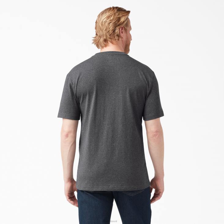 Heren Dickies zwaar gemêleerd T-shirt met korte mouwen antracietgrijs heide (cgh) kleding 6F0X527