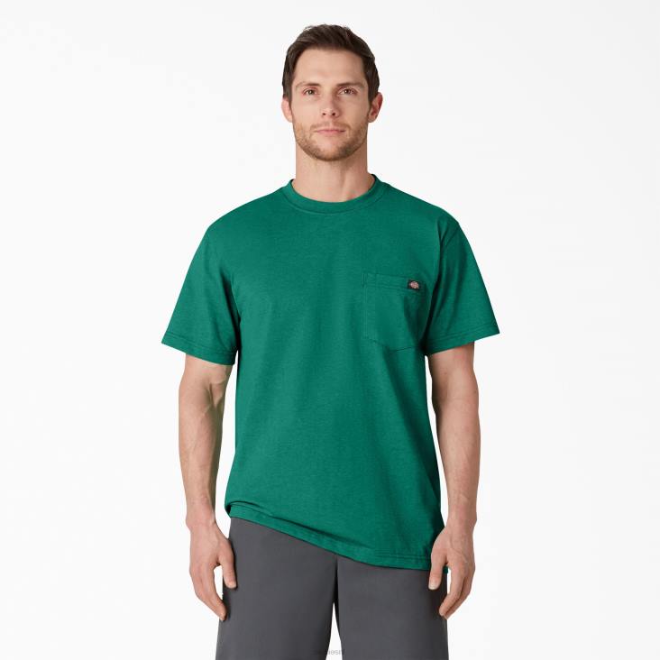 Heren Dickies zwaar gemeleerd T shirt met korte mouwen groene single dye heide gsh kleding 6F0X532 6F0X532 Legendarische werkkleding Dickies Nederland Dickies tuinbroek met compromisloze duurzaamheid
