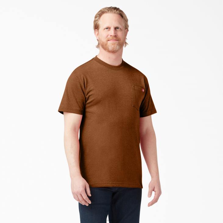 Heren Dickies zwaar gemêleerd T-shirt met korte mouwen koperheide (eh2) kleding 6F0X529