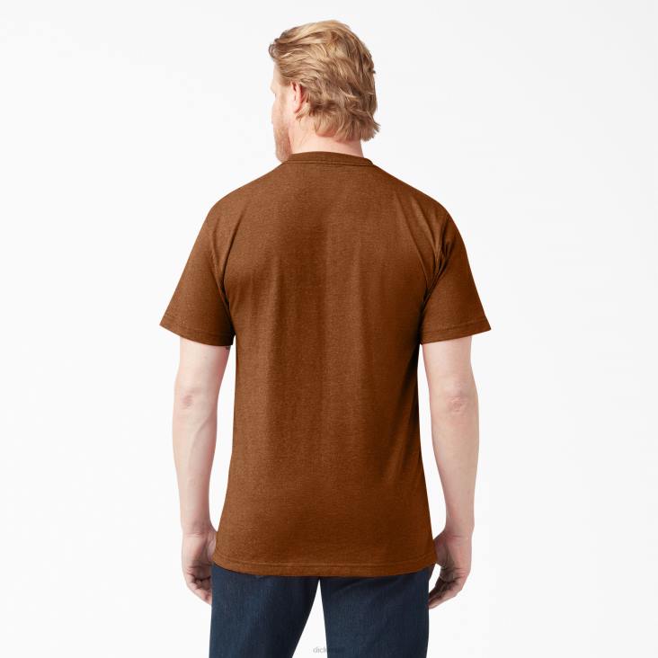 Heren Dickies zwaar gemêleerd T-shirt met korte mouwen koperheide (eh2) kleding 6F0X529