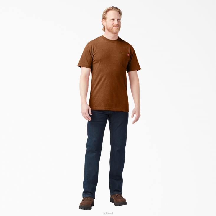 Heren Dickies zwaar gemêleerd T-shirt met korte mouwen koperheide (eh2) kleding 6F0X529