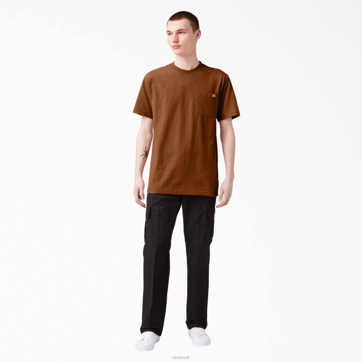 Heren Dickies zwaar gemêleerd T-shirt met korte mouwen koperheide (eh2) kleding 6F0X529