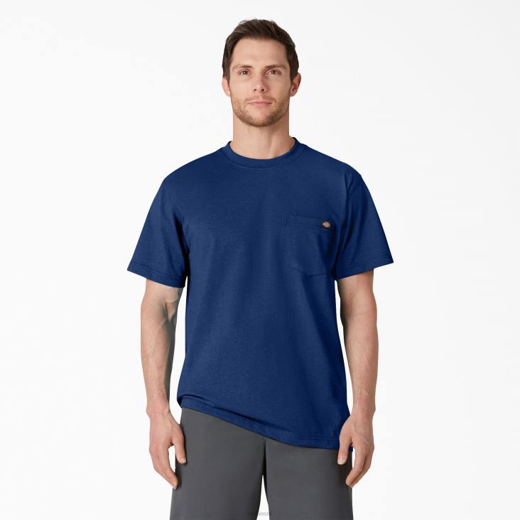Heren Dickies zwaar gemêleerd T-shirt met korte mouwen limoges enkele kleurstof heide (oih) kleding 6F0X534