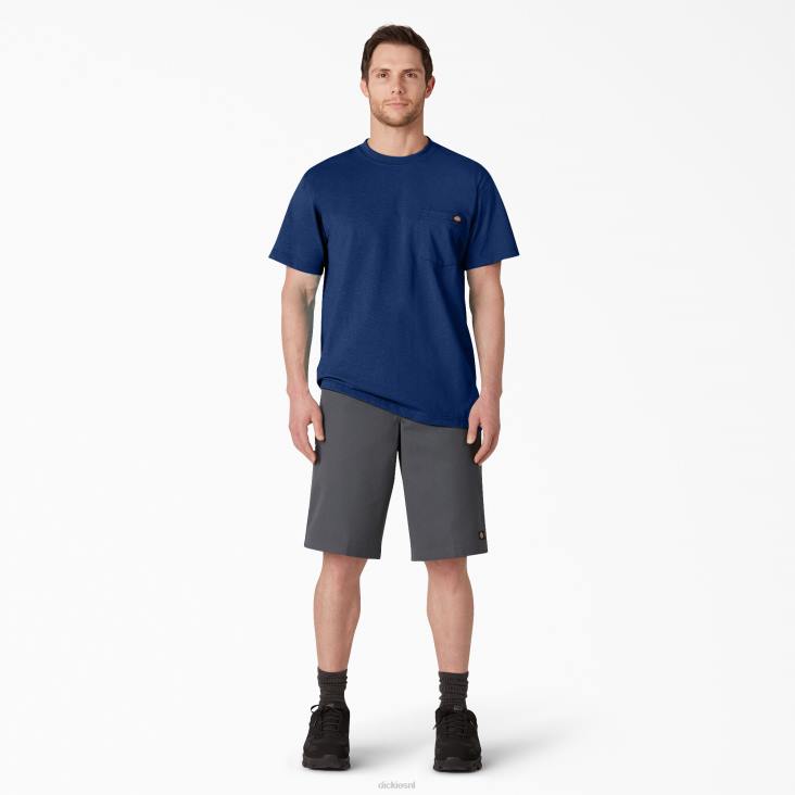 Heren Dickies zwaar gemêleerd T-shirt met korte mouwen limoges enkele kleurstof heide (oih) kleding 6F0X534