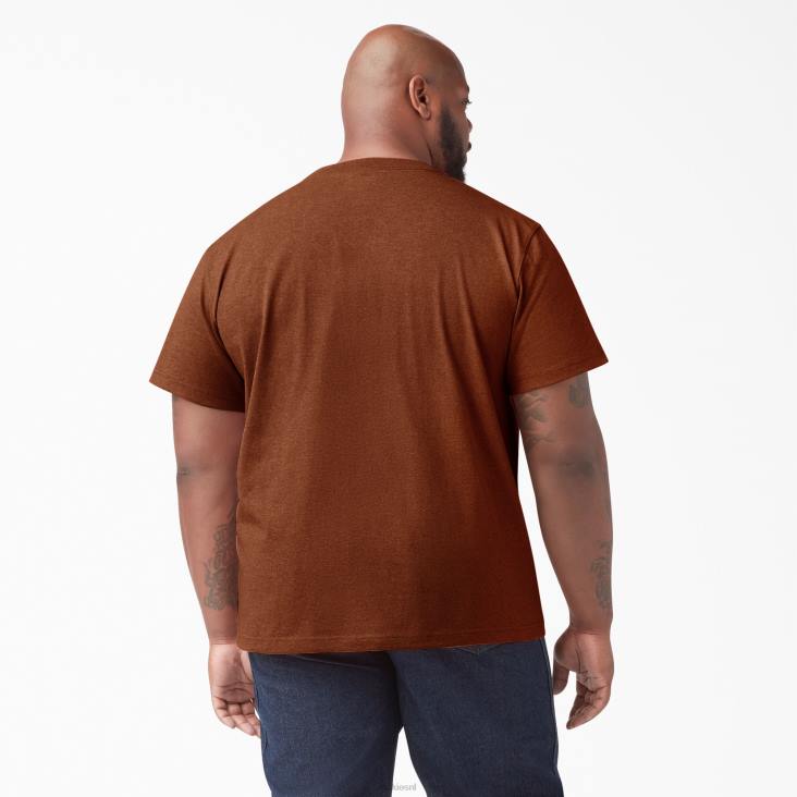Heren Dickies zwaar gemêleerd T-shirt met korte mouwen rustieke rode heide (rrh) kleding 6F0X535