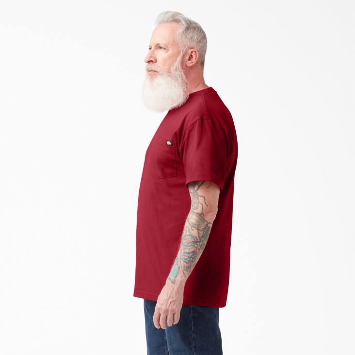 Heren Dickies zwaargewicht T-shirt met korte mouwen engels rood (er) kleding 6F0X515