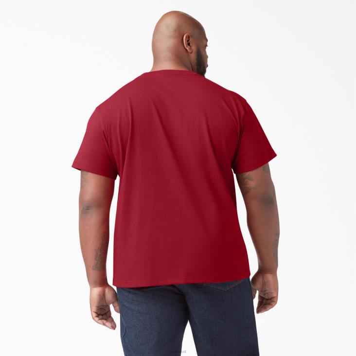 Heren Dickies zwaargewicht T-shirt met korte mouwen engels rood (er) kleding 6F0X515