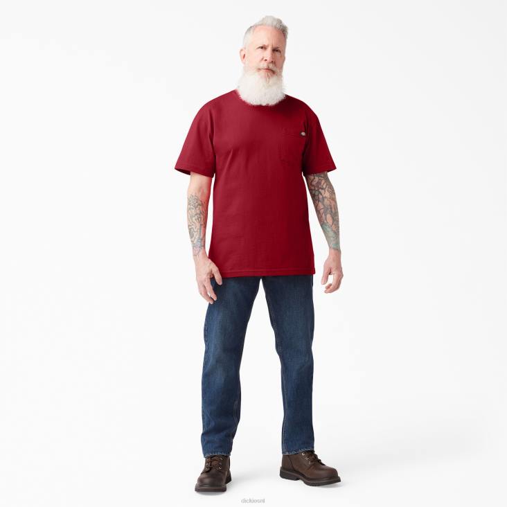 Heren Dickies zwaargewicht T-shirt met korte mouwen engels rood (er) kleding 6F0X515