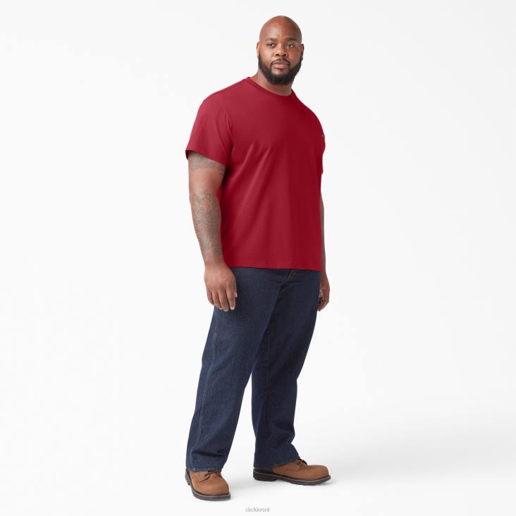 Heren Dickies zwaargewicht T-shirt met korte mouwen engels rood (er) kleding 6F0X515