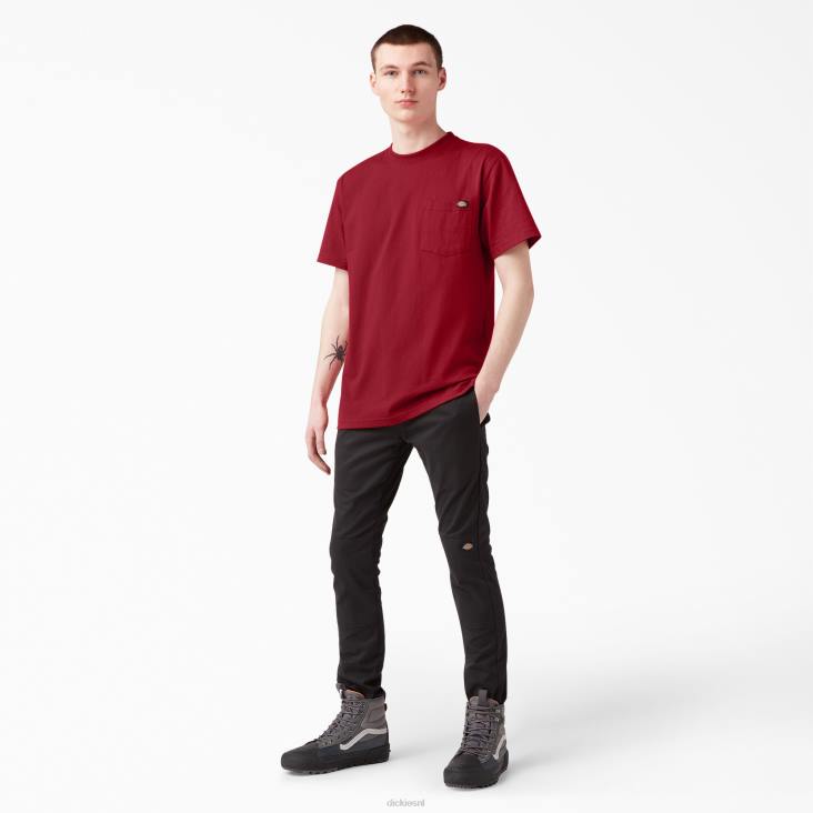 Heren Dickies zwaargewicht T-shirt met korte mouwen engels rood (er) kleding 6F0X515