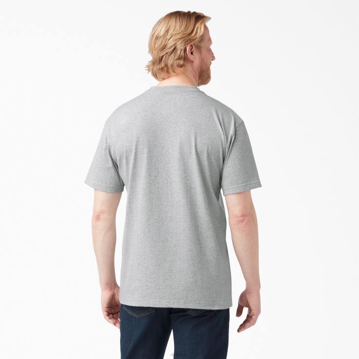 Heren Dickies zwaargewicht T-shirt met korte mouwen grijs gespikkeld (hg) kleding 6F0X517