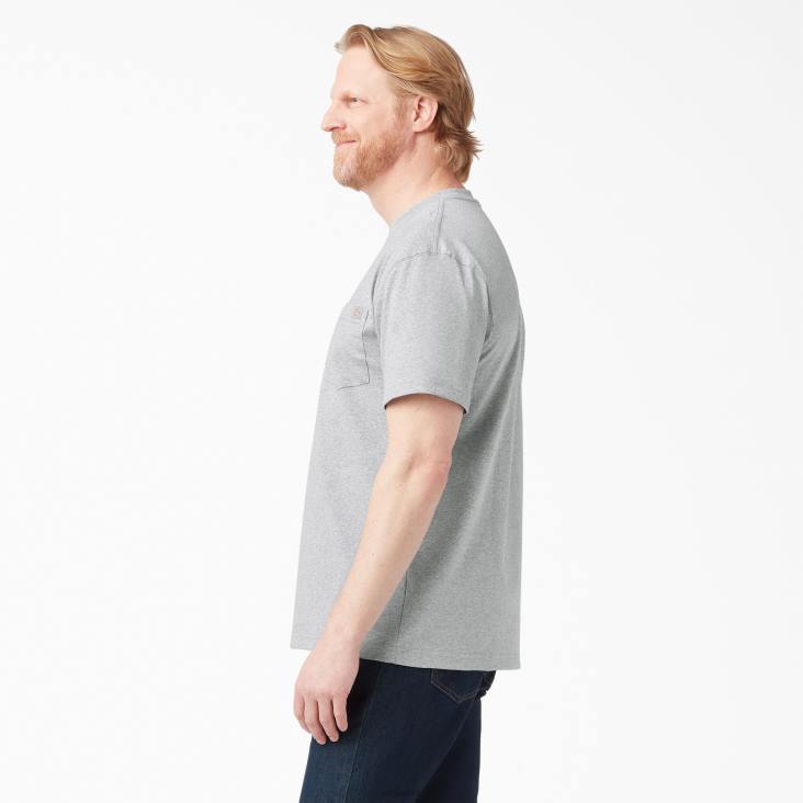 Heren Dickies zwaargewicht T-shirt met korte mouwen grijs gespikkeld (hg) kleding 6F0X517