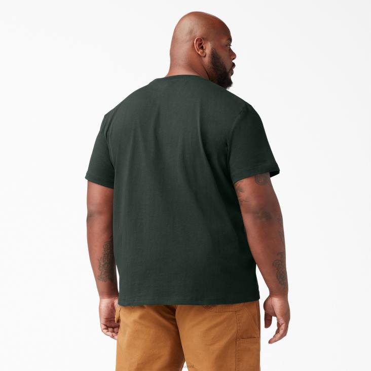 Heren Dickies zwaargewicht T-shirt met korte mouwen jager groen (gh) kleding 6F0X516
