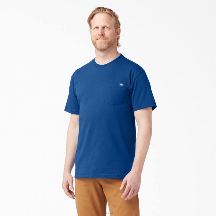 Heren Dickies zwaargewicht T-shirt met korte mouwen koningsblauw (rb) kleding 6F0X522