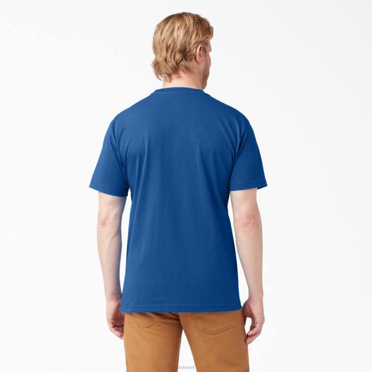 Heren Dickies zwaargewicht T-shirt met korte mouwen koningsblauw (rb) kleding 6F0X522