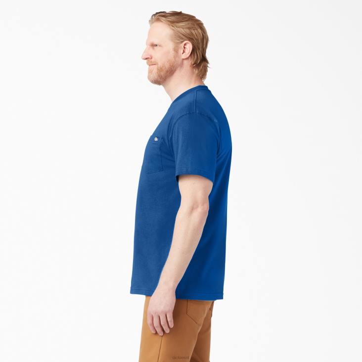 Heren Dickies zwaargewicht T-shirt met korte mouwen koningsblauw (rb) kleding 6F0X522