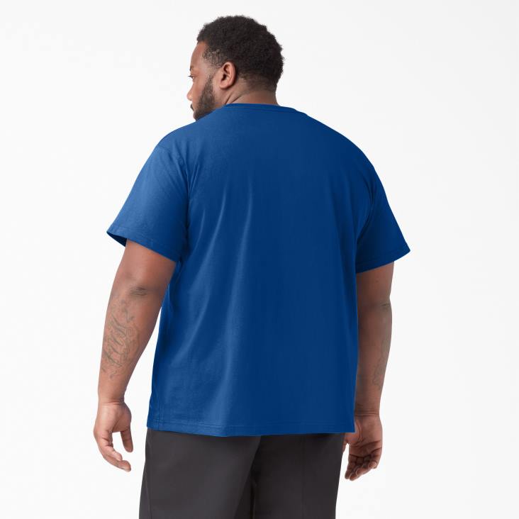 Heren Dickies zwaargewicht T-shirt met korte mouwen koningsblauw (rb) kleding 6F0X522