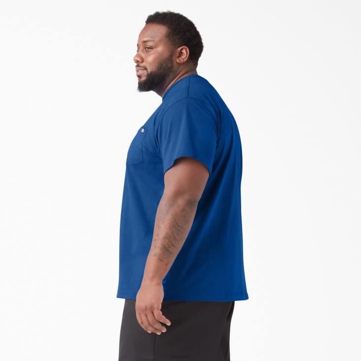 Heren Dickies zwaargewicht T-shirt met korte mouwen koningsblauw (rb) kleding 6F0X522