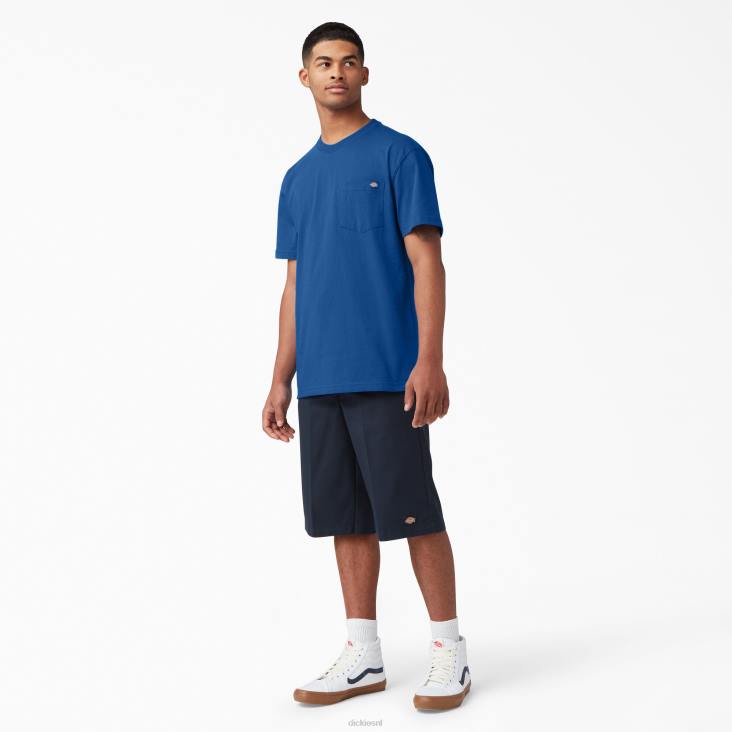 Heren Dickies zwaargewicht T-shirt met korte mouwen koningsblauw (rb) kleding 6F0X522