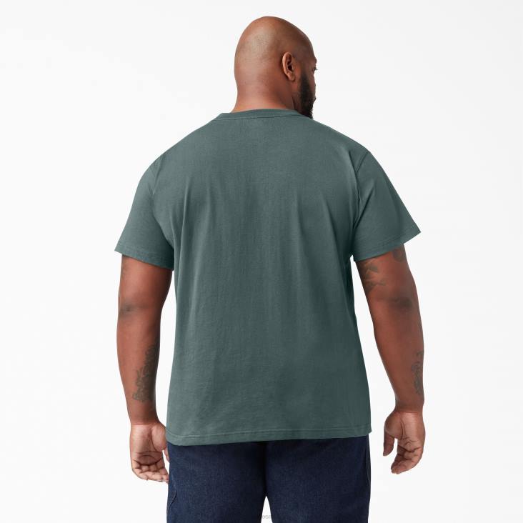 Heren Dickies zwaargewicht T-shirt met korte mouwen lincoln groen (ln) kleding 6F0X518