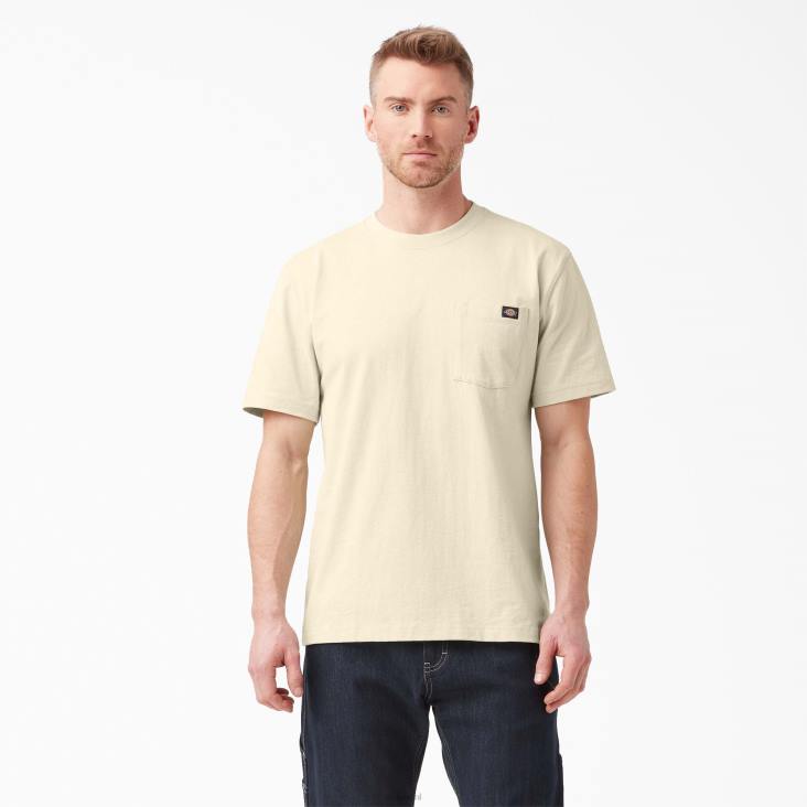 Heren Dickies zwaargewicht T-shirt met korte mouwen naturel beige (nt) kleding 6F0X521