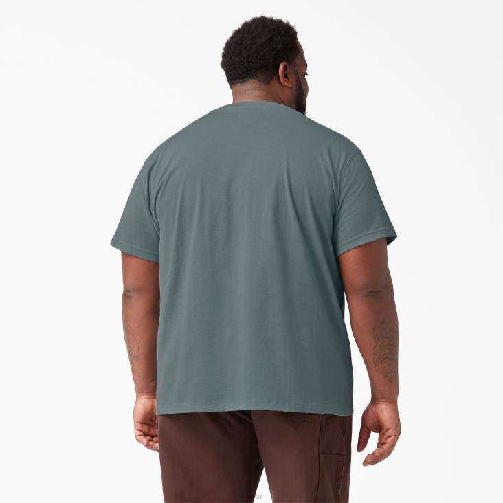 Heren Dickies zwaargewicht T-shirt met korte mouwen rookblauw (bm) kleding 6F0X507