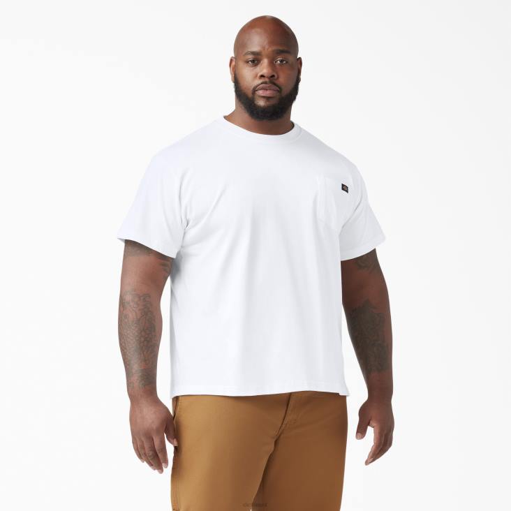 Heren Dickies zwaargewicht T-shirt met korte mouwen wit (wh) kleding 6F0X523