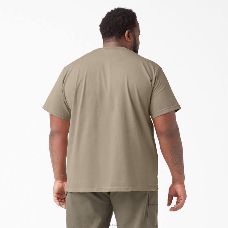 Heren Dickies zwaargewicht T-shirt met korte mouwen woestijnzand (ds) kleding 6F0X514
