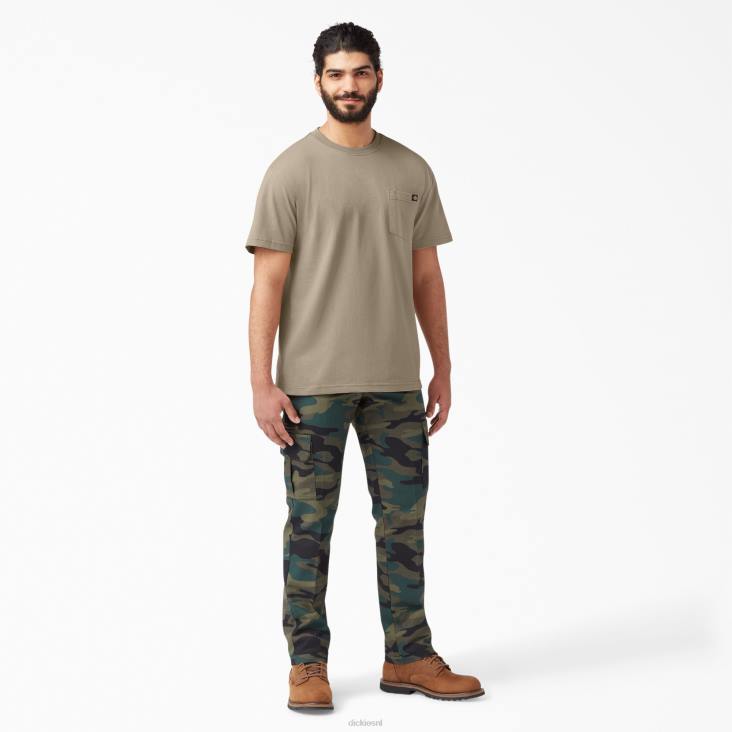 Heren Dickies zwaargewicht T-shirt met korte mouwen woestijnzand (ds) kleding 6F0X514