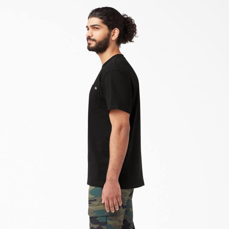 Heren Dickies zwaargewicht T-shirt met korte mouwen zwart (bk) kleding 6F0X506